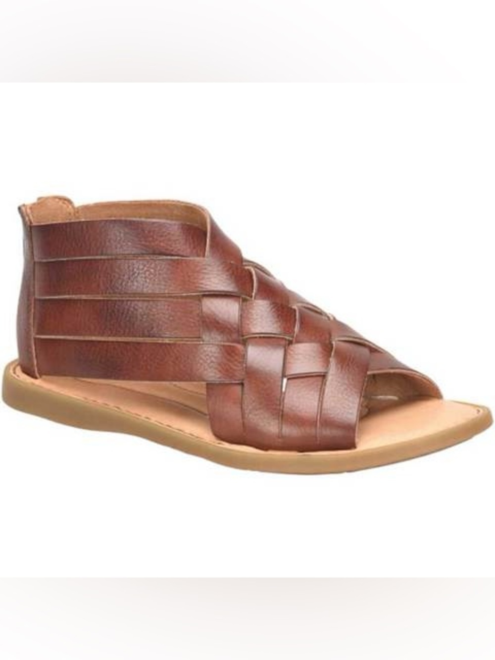 Born Iwa leather woven open toe sandals 6
